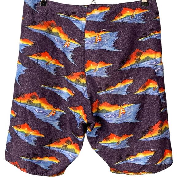 Aloha Board Shorts Mens 30‎ Swim Trunks Surf Tropical Vacation Beach Hawaiian - Picture 4 of 11